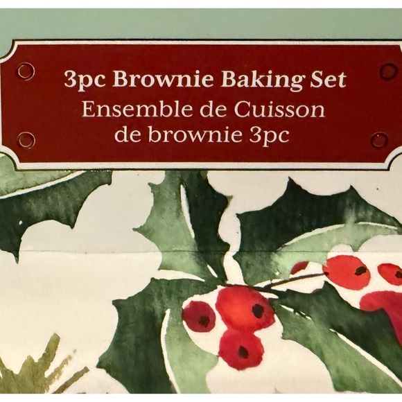 The Bakeshop by Masterclass 3pc Brownie Baking Set". 
Bake Pan & 2 Spatulas. NEW - Picture 3 of 6